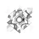 Data analytics graph merging into a sunset tattoo design idea