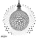 Fernsehturm Berlin, Discoball, Dancing tattoo design idea