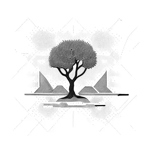 olive tree tattoo design idea