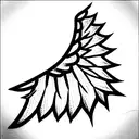 Wing tattoo design idea