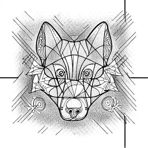 time present past fur tattoo design idea