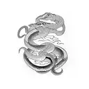 snake in a sword tattoo design idea