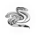 snake in a sword tattoo design idea
