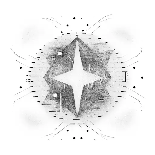 A minimalistic white sound wave graphic cutting through a grunge circle on black background. The letters S and S feature tattoo design idea