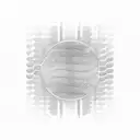 A minimalistic white sound wave graphic cutting through a grunge circle on black background. The letters S and S feature tattoo design idea