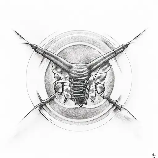 A sketch of an album cover featuring AC/DC tattoo design idea