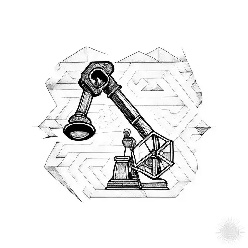 Pumpjack bicep  tattoo design idea