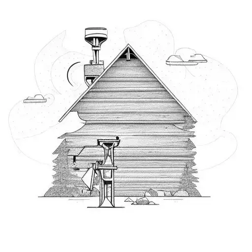 Pumpjack in the Great Basin tattoo design idea