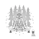 Pumpjack tattoo design idea