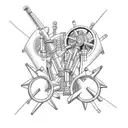 Pumpjack tattoo design idea