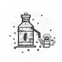 Pumpjack with cactus tattoo design idea