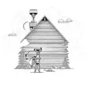 Pumpjack in the Great Basin tattoo design idea