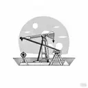 Pumpjack in the Great Basin tattoo design idea