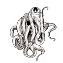hp lovecraft tentacles mouths eyes disgusting scary evil occult sleeve tattoo design idea
