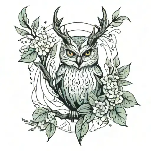 nature spirit minimalist tattoo design idea