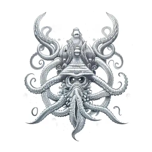 KRAKEN like military chevron tattoo design idea