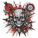 lines with thorns wrapped tattoo design idea