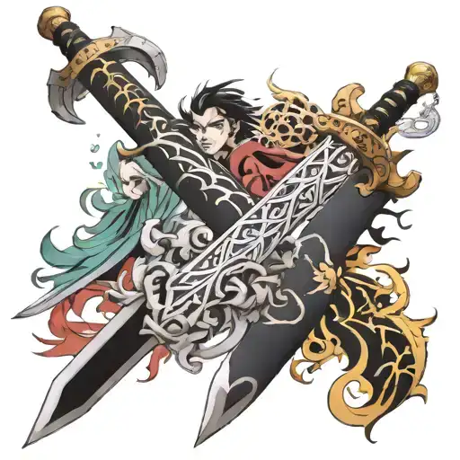 all demon slayer swords from anime  tattoo design idea