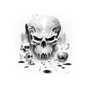 horror characters  tattoo design idea