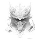 blade like feathers overlapping in rows of 3 tattoo design idea