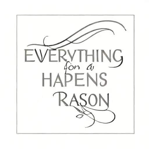 everything happens for a reason  tattoo design idea