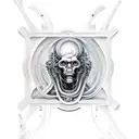 bio mechanical h r giger tattoo design idea