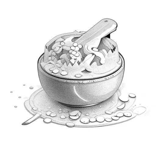 cartoon salt shaker tattoo design idea