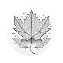 acorn with maple leaf anda veton horse tattoo design idea