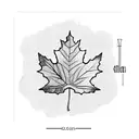 acorn with maple leaf anda veton horse tattoo design idea