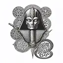 Egyptian hieroglyphics tattoo design idea