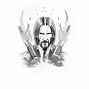 john wick tattoo design idea