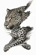 leopard tattoo in the shadow of the wind tattoo design idea