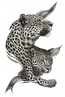 leopard tattoo in the shadow of the wind tattoo design idea