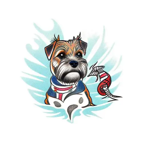 border terrier tattoo design idea