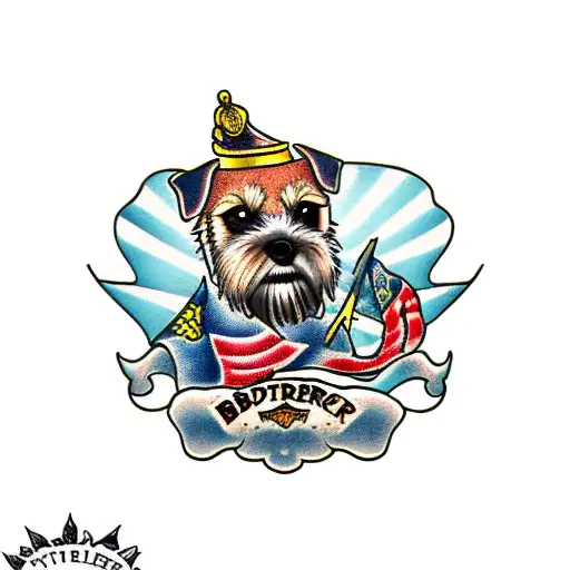 border terrier tattoo design idea