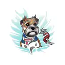 border terrier tattoo design idea