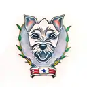 border terrier tattoo design idea