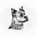 border terrier tattoo design idea