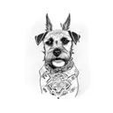 border terrier tattoo design idea