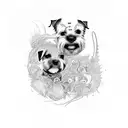 border terrier tattoo design idea