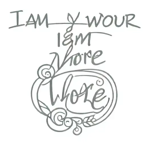 text "i am your whore" in russian tattoo design idea