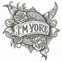 text "I'm your whore" tattoo design idea