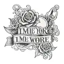 text "I'm your whore" tattoo design idea