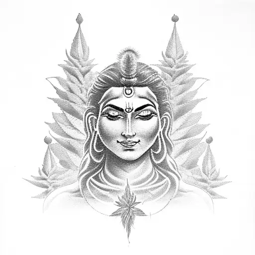 Lord Shiva Hindu god with sadhu and goddess Parvati #fullsleevetattoo ... |  TikTok