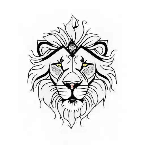 Lion from Finlands crest and englands three lions tattoo design idea
