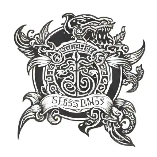 blessings prosperity success tenacious alpha male  tattoo design idea