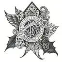 blessings prosperity success tenacious alpha male  tattoo design idea