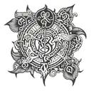 blessings prosperity success tenacious alpha male  tattoo design idea