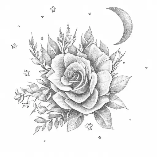 Buy Rose June Flower Simple Black Tattoo Design Line Art, Birth Flower  Instant Download, Tattoo Floral Design, Simple Rose Birth Flower Line Art  Online in India - Etsy