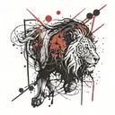 Start into a new life, lion, strength, Nova Vita tattoo design idea